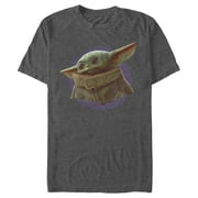 Men's Star Wars: The Mandalorian The Child Circle Halo Graphic Tee Charcoal Heather Small